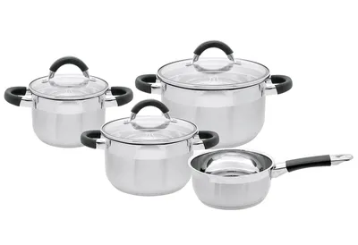 Immagine prodotto di Set di pentole ELO Basic Black Steam 4 pezzi in acciaio inox