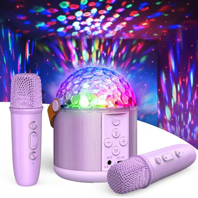 Productafbeelding van Karaokeset Met 2 Bluetooth Microfoons - 6 Uur Batterijduur - Voor Thuisgebruik
