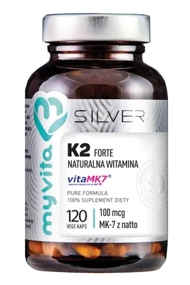 Produktbild von MyVita Silver Natural Vitamin K2 MK-7 Forte 120 Capsules