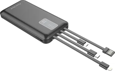 Image de Batterie de Secours - BE MIX - 4 Outlets - 10000 mAh - Noir