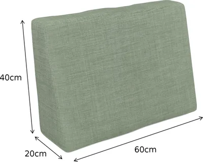 Image de POKAR Coussin pour palette Coussins de palette avec housse amovible Canapé de palette, Taille:Lot de 6, Couleur:Vert