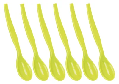 Produktbild von 6er Set Eierlöffel Dessertlöffel Frühstückslöffel Joghurtlöffel , Farbe:hell Grün