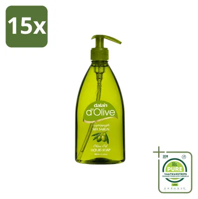 Produktbild von 15 x Dalan d'Olive Flüssigseife - Pflegend mit Olivenöl - 400 ml - Großpackung - 15 Stücke