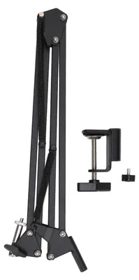 Obrázek produktu pro Držák kamery pro montáž na strop, stolní stojan z oceli s adaptérem stativu s 1/4" šroubem pro webkameru a kruhové osvětlení