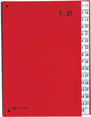 Produktbild von Pultordner 1-31 Color-Einband rot Packung mit 20 Stück