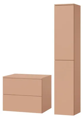 Obrázok produktu pre 2-dielna kúpeľňová zostava: Spodná skrinka + Vysoká skrinka Color Alpaka (2S 60 + 2D 160)