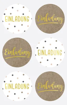 Zdjęcie produktu dla Heyda 203780820 Sticker Einladung rd