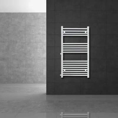 Produktbild von LuxeBath Badheizkörper Seitenanschluss, 500x1200 mm, Weiß, gerade, ohne Heizstab