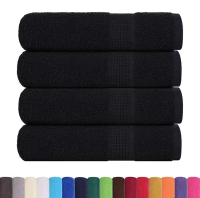 Immagine prodotto di vidaXL Asciugamani FROGN, 4 pezzi, nero, 50x100 cm, 360 g/m²