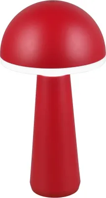 Produktbild von TRIO Reality R57716110 FUGO Tischleuchte für den Außenbereich, SMD-LED, V310 mm, 2 W/200 lm, 3000 + 4000 + 6500 K, IP54, rot/schwarz, mit Akku, USB-C-Anschluss und Ladestation