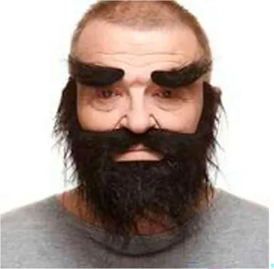 Image de Mom Bigote Et Sourcils Gris Gris One Size