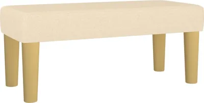 Image de vidaXL Banc Crème 70x30x30 cm Tissu