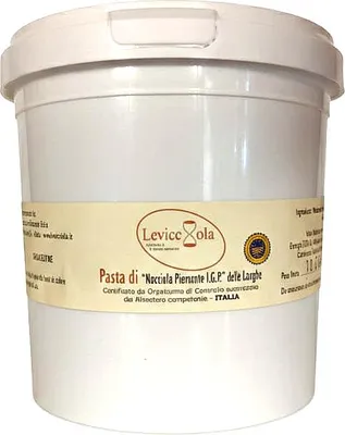 Produktbild von Levicciola - Haselnusspaste 100 Prozent Piemonte IGP Langhe - Ohne Zuckerzusatz Glutenfrei Laktosefrei 1 kg