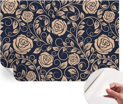 Produktbild von Selbstklebende Wandtapete - Dekorative Tapete für Wohnzimmer - Klebefolie für Wandbilder - Tapetenfolie für Wanddekoration - 152x104 cm - Romantische Blumen