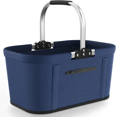 Produktbild von Faltbarer Einkaufskorb 22 l, 43x27x23 cm, mit 4 Stützstangen, für Einkaufen