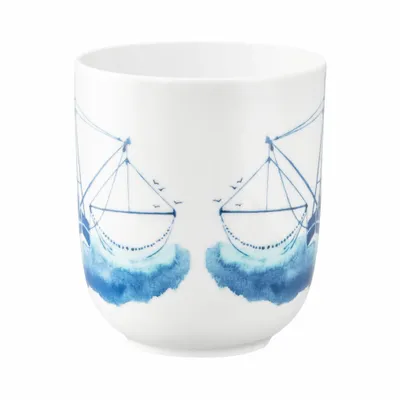 Produktbild von Seltmann Weiden Becher Mit Henkel Liberty Fischkutter Blau/Weiß (0,4L)