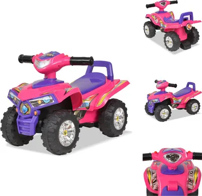 Produktbild von vidaXL Kinder Geländefahrzeug ATV mit Sound und Licht Rosa und Lila -  Lauflernwagen & Rutsch- & Tretfahrzeuge