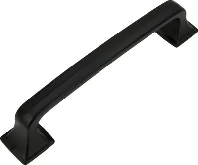 Immagine prodotto di Elegante maniglia per mobili in alluminio nero con interasse di 96 mm - ideale per mobili da cucina, bagno e soggiorno. Finitura opaca di alta qualità per un design senza tempo.