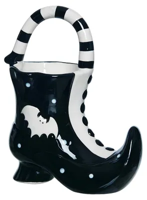Produktbild von Hexenstiefel als Süßigkeitenschale für Halloween 20cm