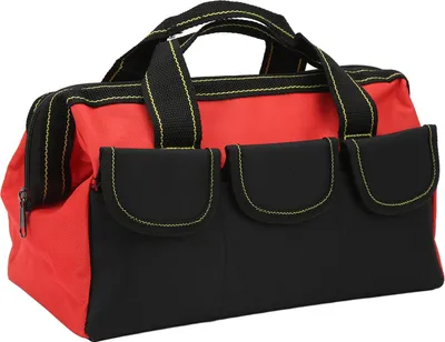 Produktbild von 16-Zoll-Werkzeugaufbewahrungstasche, breite Öffnung, robust, wasserdicht, tragbare Handtasche, Rot