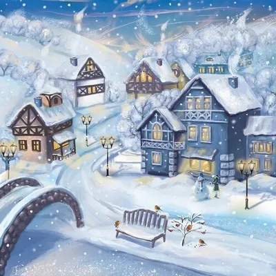 Produktbild von 20 Servietten Snowy Winter Town - Winterstadt im Schnee 33x33cm
