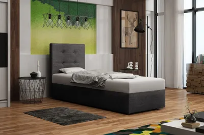 Produktbild von Polsterbett mit Stauraum DELILAH 1 – 80x200, links, Grau