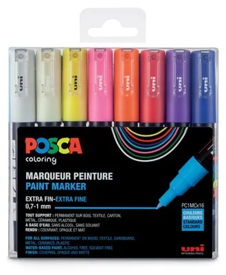 Immagine prodotto di Uni-Ball POSCA PC-1M Multicolore 16 pz