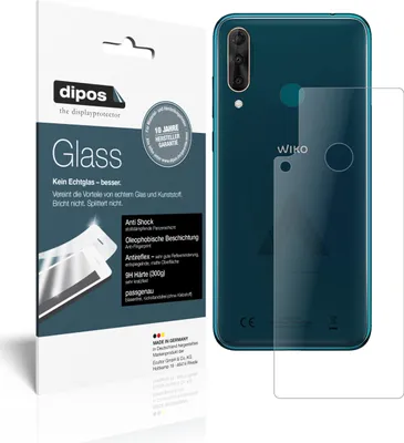 Produktbild von 1x Schutzfolie für Wiko View 3 Pro Rückseite matt - Anti-Shock 9H Folie dipos Glass Kunststoffglas