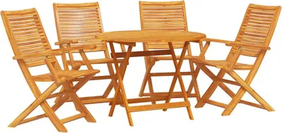 Produktbild von vidaXL Garten Essgruppe 5 stk. Braun Massivholz Akazie