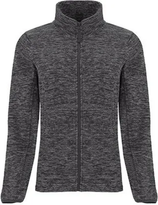 Produktbild von Roly CQ6413 | Damen Fleecejacket Artic elastische Ärmelbündchen - Farbe: Heather Black 243 - Größe: M