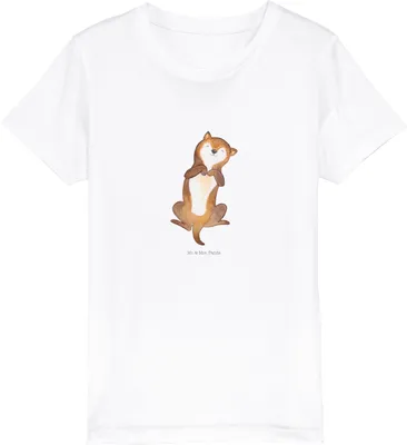 Produktbild von Mr. & Mrs. Panda Kleinkinder T-Shirt Hund Streicheln 12-14 Jahre (152/164) - Weiß - Geschenk, Bauch, Teenager, Hundewelpe, Kinder Shirt, für, Kindershirt, Hunde, Sprüche