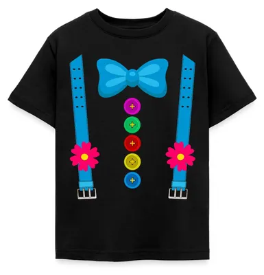 Produktbild von Spreadshirt Clown Kostüm Fasching Karneval Witzig Kinder T-Shirt, 98/104 (3-4 Jahre), Schwarz
