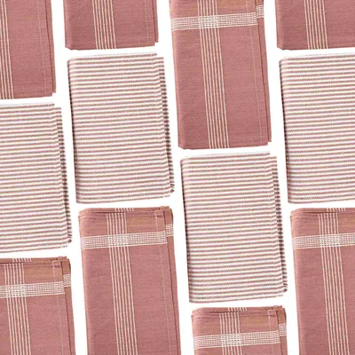 Zdjęcie produktu dla Ręczniki kuchenne Sterzbach Jacquard, wzór Greg – paski i jednolity kolor, 100% bawełna, można prać w pralce, łatwe w pielęgnacji, wysokiej jakości, wytrzymałe, 50 x 70 cm, różowe