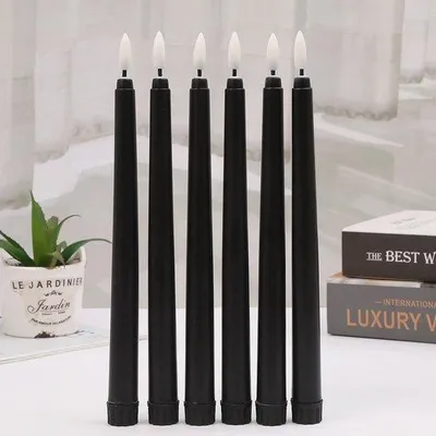 Immagine prodotto di Ghirlanda LED con 6 candeline, alimentata a batteria, senza sfarfallio, senza fiamma