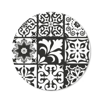 Produktbild von MuchoWow® Mauspad Mousepad Muster - Schwarz - Weiß - Blumen - Abstrakt 50x50 cm - Mousepads - Maus Mat - Pad - Mausunterlage - Vinyl