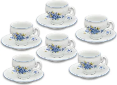 Produktbild von Thun 1794 Bernadotte, Espressotassen und Untertassen, 90 ml, Thun, 6 Stück