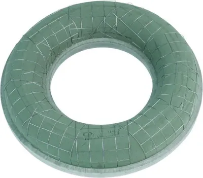 Produktbild von OASIS® Nass Steckschwamm Ring SOANA, EcoBase Hartschwammboden, grün, 8cm, Ø42cm - Nasssteckschaum