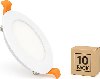 Produktbild von LED Einbaustrahler flach 12W Rund SuperSlim Ausschnitt Ø 155 mm (Pack 10) 4000K Neutralweiß