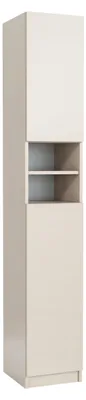 Obrázek produktu pro Vysoká skříňka do koupelny se 2 dvířky a 6 přihrádkami, barva Kašmír, rozměry 30 x 31,5 x 180,5 cm
