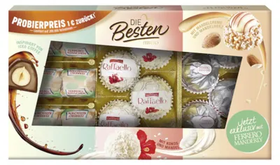 Zdjęcie produktu dla Ferrero Die Besten Manderly i Iced Coffee, opakowanie zawierające 14 sztuk po 131 g