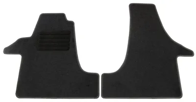 Fußmatten für VW T5, 05/2003-10/2014 + VW T6, 06/2015-2021, 2-teilig, Schwarz