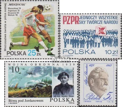 Produktbild von Briefmarken Polen 1986 Mi 3028,3035,3049,3050 (kompl.Ausg.) postfrisch Fußball