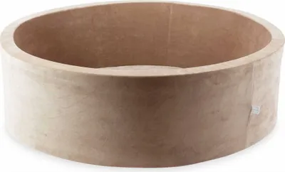 Image de Piscine à balles 130x40 Velours doux beige foncé - Sans balles / Sans balles