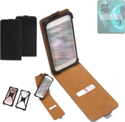Produktbild von K-S-Trade Handyhülle Schutzhülle kompatibel mit Wiko Hi Enjoy 70 Pro 5G Hülle Case Cover Flip Style Bumper schwarz 1x