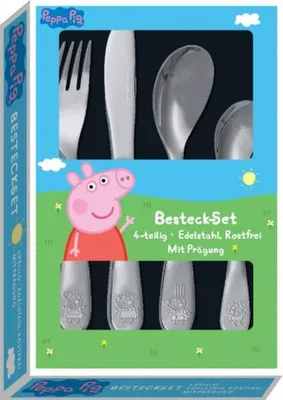Obrázek produktu pro Sada příborů z nerezové oceli Peppa Pig 4 ks.