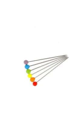 Glaskopfstecknadeln Regenbogen 30x0,60 mm, 80 Stück