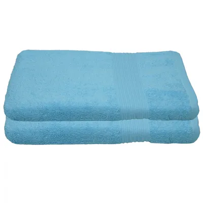 Produktbild von 2er Set Julie Julsen Duschtuch 70 cm x 140 cm Hellblau,70x140