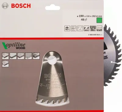 Produktbild von Bosch Kreissägeblatt 190 x 20 x 2,6mm 348 Z Optiline Wood Handkreissäge