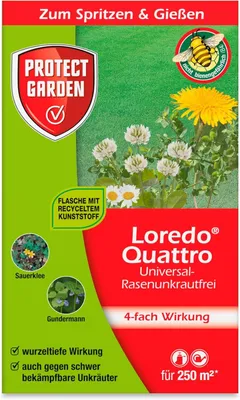 Produktbild von Rasenunkrautfrei Protect Garden Loredo Quattro Konzentrat 250 ml für bis zu 250 m²