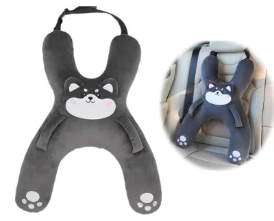 Immagine prodotto di Cuscino poggiatesta a forma di H, con motivo a tema cartone animato, per bambini, ideale per viaggi e aerei